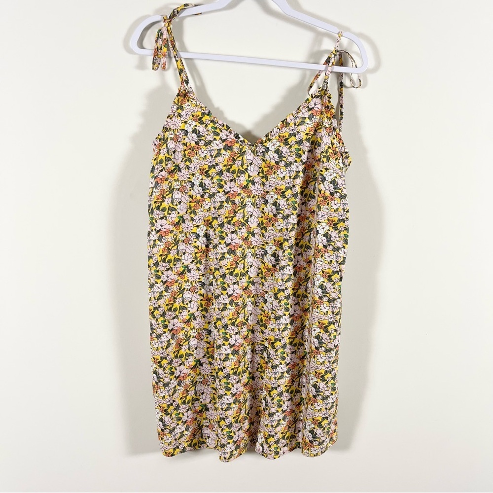 Vero Moda Womens Joa Tie Strap Minidress Floral Sleeveless Dress Size Medium Bow